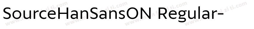 SourceHanSansON Regular字体转换